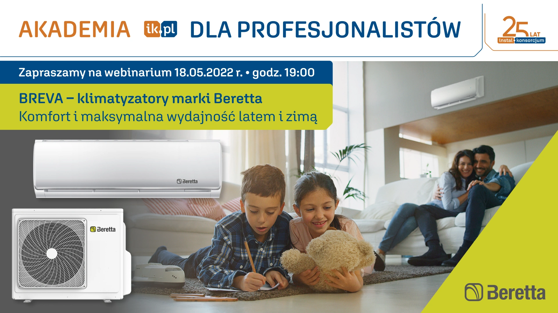 BREVA - klimatyzatory marki Beretta. Komfort i maksymalna wydajność latem i zimą