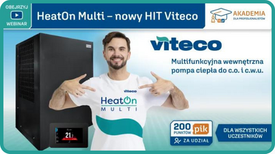 HeatOn Multi - nowy HIT Viteco. Multifunkcyjna wewnętrzna pompa ciepła - WEBINAR