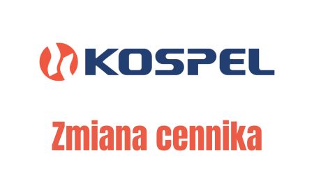 KOSPEL - zmiana cennika od 01.01.2026