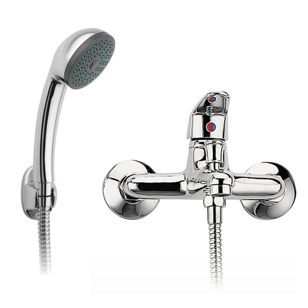 SMILE bateria wannowa ścienna, chrom