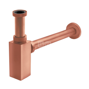 SYMSK07 Syfon mosiężny kwadratowy różowe złoto