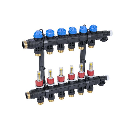 Rozdzielacz ProCalida EF1 K 6 obiegów grzewczych, G1", 0,2 - 1,6 l/min