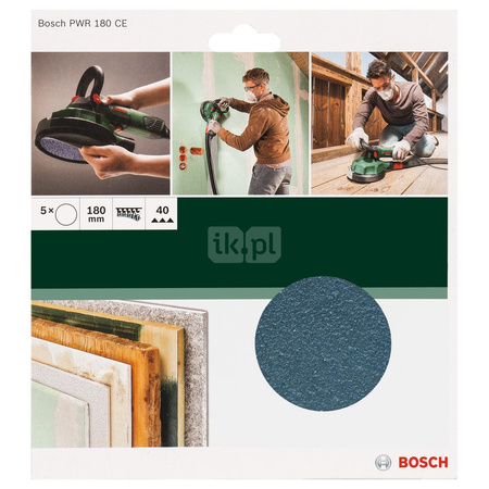 Papiery ścierne do PWR, 180 mm, ziarnistość K40 K = 40