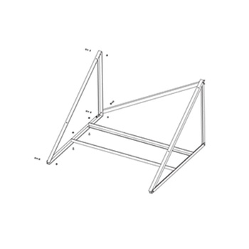 1 kW PB017 mocowanie, dach płaski, balastowy 15st. pion, KLIK