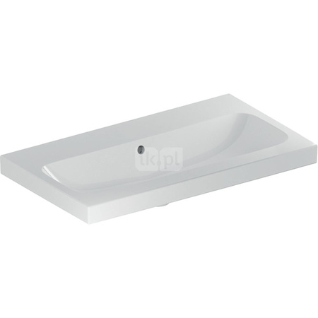 Umywalka iCon Light, krótka 75 cm, bez otworu, z przelewem, 