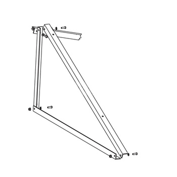 1 kW PI038 mocowanie, dach płaski, inwazyjny 35st. poziom, KLIK