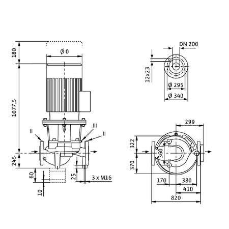 Pompa obiegowa WILO CronoLine-IL typu in-line z silnikiem znormalizowanym 50 Hz 1450obr/min