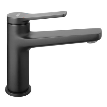 STRATOS BLACK bateria umywalkowa, stojąca, czarny