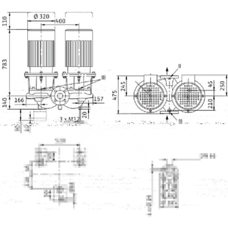 Pompa obiegowa WILO CronoTwin-DL typu in-line z silnikiem znormalizowanym 50 Hz 2900obr/min