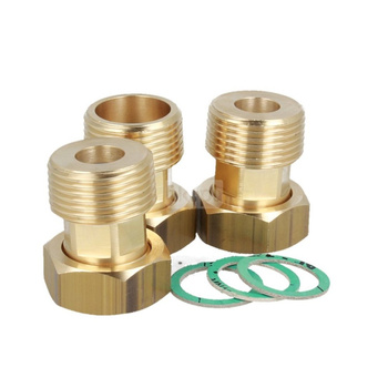 Zestaw śrubunków nikolwanych nakrętka GW G1 x G1 wraz z uszczelkami i dwoma zaworami zwrotnymi (DN 15\20)