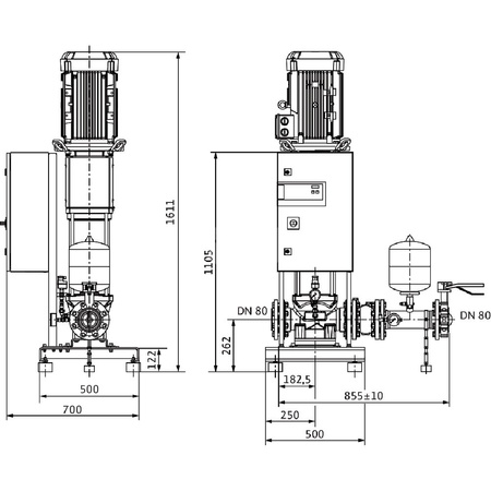 Hydrofor WILO Economy CO-1 Helix V częstotliwość 50 Hz, prędkość obrotowa 2900obr/min