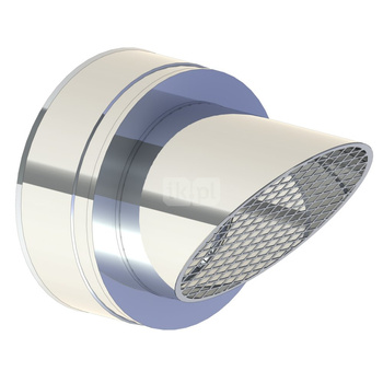 Zakończenie komina ścięte z siatką fi180