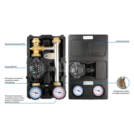 Grupa pompowa PrimoTherm K 180-3 DN25, ATV 60st.C, pompa IBO IVO
