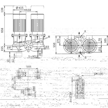 Pompa obiegowa WILO CronoTwin-DL typu in-line z silnikiem znormalizowanym 50 Hz 2900obr/min