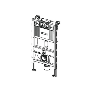 TECEprofil - stelaż podtynkowy do WC ze spłuczką podtynkową uruchamianą z przodu, do uniwersalnego podłączenia toalety myjącej, wysokość 980 mm
