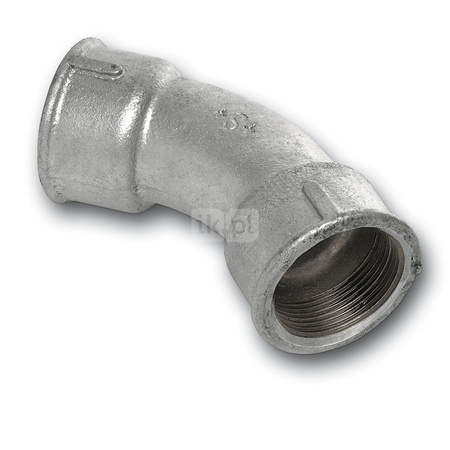 Łuk 45' SANHA 41# Żeliwo 2 1/2'' x 2 1/2'' (GW x GW)