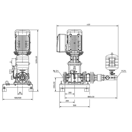 Hydrofor WILO SiBoost Smart 1 Helix VE częstotliwość 50/60 Hz, prędkość obrotowa 2900obr/min