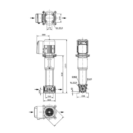 Wysokociśnieniowa pompa do wody w klasie IE4 Wilo-Helix VE 3604-4/16/E/KS/2G