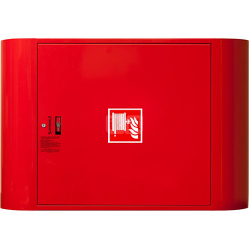 Hydrant DN25 FIT zawieszany, wersja z dwoma ćwierćwałkami, wąż 20m, zamek patent, RAL 3000