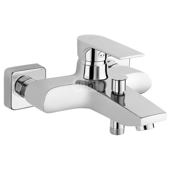 ALGEO SQUARE bateria wannowa ścienna, chrom