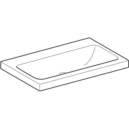 Umywalka iCon Light stawiana na blat, 75 cm, bez otworu, bez przelewu,