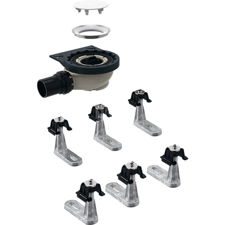 Skrzynka montażowa do paneli do natrysków bezbrodzikowych Geberit Setaplano, d50, H115 h50, 6x