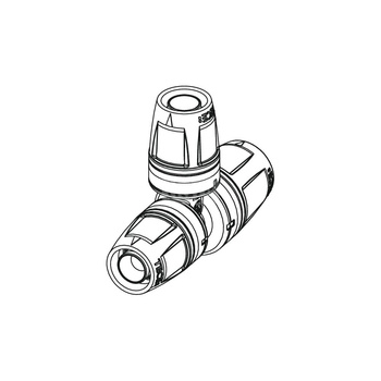 TECElogo - Trójnik redukcyjny 90st. 25 x 16 x 25 mm