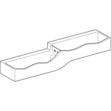 Umywalka dla dzieci Geberit Bambini, B180, do czterech baterii umywalkowych, niższa umywalka po lewej stronie