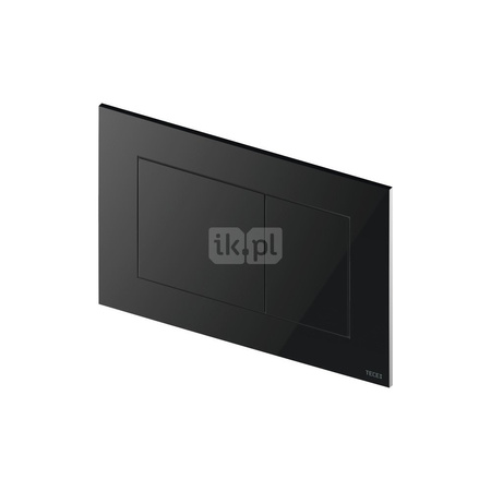 TECEnow - przycisk spłukujący do WC z tworzywa, czarny połysk