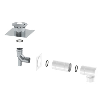 CONCEPT Rozeta do systemu  powietrzno-spalinowego Ø 125