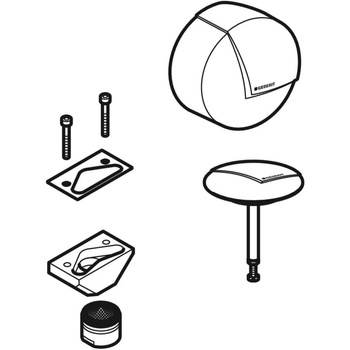 Zestaw wykończeniowy syfonu wannowego, chrom