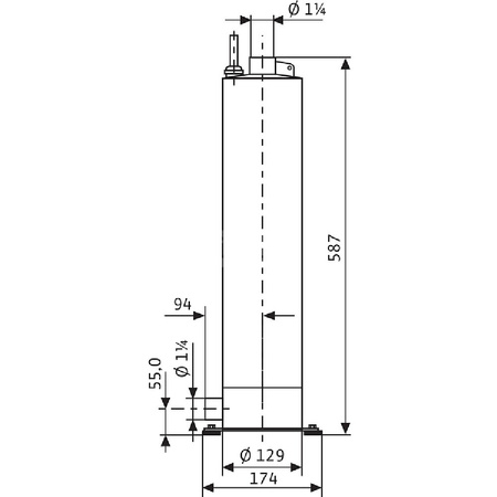 Pompa głębinowa WILO Sub TWI 5 częstotliwość 50 Hz, moc 1.1kW, prędkość obrotowa 2810obr/min
