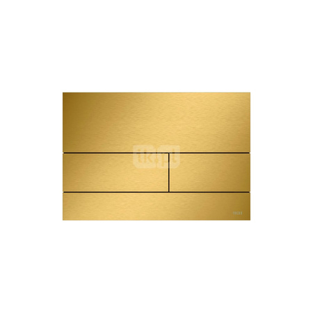 TECEsqaure II - przycisk spłukujący z metalu do WC, złoty optyczny szczotkowany