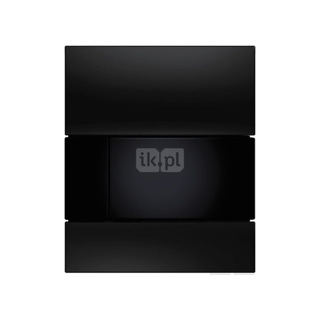 TECEsquare - przycisk spłukujący ze szkła do pisuaru, szkło czarne, przyciski czarne