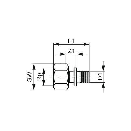 Mufa TECE TECEFLEX Brąz 63mm x 2'' (GZ x GW)