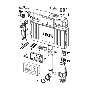 Spłuczka podtynkowa Base, kompletna