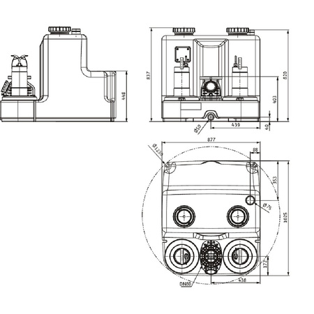 Wilo-DrainLift SANI-XL.21T/1 przepompownia ścieków