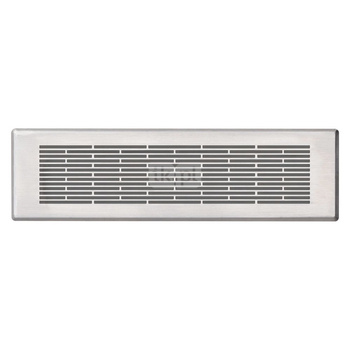 Siatka do powietrza nawiewanego, otwór wzdłużny do wylotów podłogowych lub naściennych, 335x95 mm, wersja: stal szlachetna