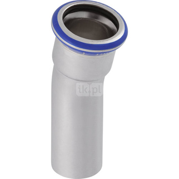 Kolano 15' GEBERIT Mapress Edelstahl jednokielichowe Stal nierdzewna x Stal nierdzewna 88.9mm x 88.9mm DN 80 x DN 80 (Końcówka wciskowa x Mufa zaciskowa)