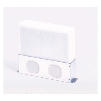 Podłogowy wylot powietrza, z 2 przyłączami do łącznika przejściowego, Ø75/62 mm i Ø92/75 mm wraz z montażową osłoną zabezpieczaj