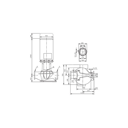 Pompa obiegowa WILO CronoLine-IL typu in-line z silnikiem znormalizowanym 50 Hz 1450obr/min