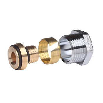 Złączka zaciskowa chrom GZ 1/2" A - rura 16x2mm ALUPEX do VHX, RA-URX, RLV-X