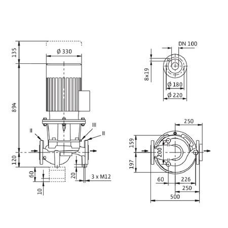 Pojed. standard. pompa dławnicowa CronoLine- IL 100/160-18,5/2-S1