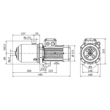 Wysokociśnieniowa pozioma pompa do wody Wilo-MEDANA CH1-L.1604-1/E/E/10T