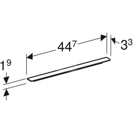 Uchwyt iCon: Piaskowo-szary / matowy, 44.7cm