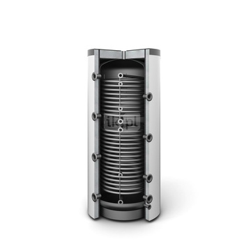 Zbiornik buforowy stojący GALMET SG(B) 2000L, z wężownicą x2, izolacja: pianka poliuretanowa neodul, kolor: skay biały