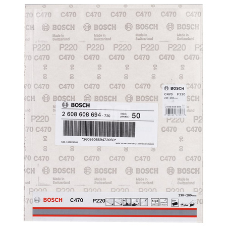 Papier ścierny C470 230 x 280 mm, 220