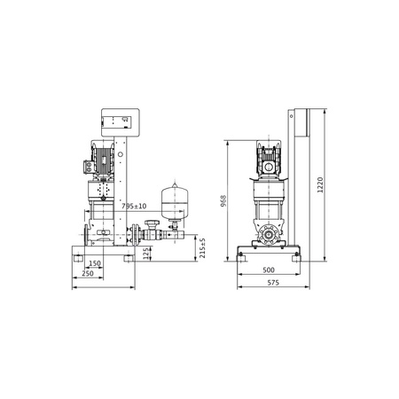 Hydrofor WILO Economy CO-1 Helix V częstotliwość 50 Hz, prędkość obrotowa 2900obr/min