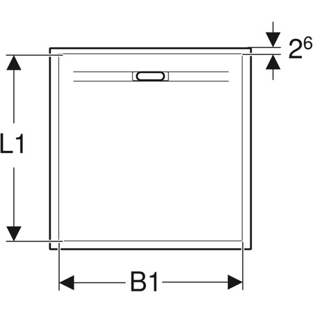 Brodzik prostokątny Geberit Sestra 90x90 cm, biały