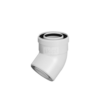 PP-PP kolano koncentryczne 45° DN110/160mm z uszczelką [EPDM]